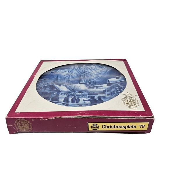 Vtg Christmas Wall Plate "Mittenwald" Bavaria Germany 1978 BAREUTHER Cottagecore - Picture 12 of 12